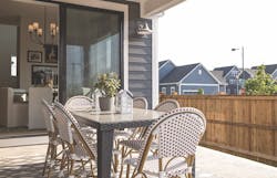 Outdoor dining at the Ultimate Z.E.N. Home by Thrive Home Builders, Denver Outdoor dining at the Ultimate Z.E.N. Home by Thrive Home Builders, Denver
