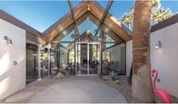 KUD Properties' Eichler-inspired home exterior courtyard KUD Properties' Eichler-inspired home exterior courtyard