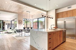 Kitchen interior in a Thomas James Home with modern styling Kitchen interior in a Thomas James Home with modern styling