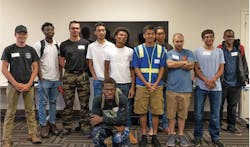 A group of kids in True Homes' Builders Bridge program for high school students A group of kids in True Homes' Builders Bridge program for high school students