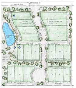 Site plan for The Cottages at Santa Fe designed by Larry Garnett Site plan for The Cottages at Santa Fe designed by Larry Garnett
