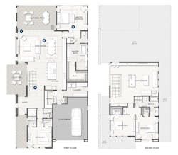 Floor plan for the residence 2x at Miraval II designed by Dahlin Group Floor plan for the residence 2x at Miraval II designed by Dahlin Group