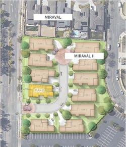 Site plan for the residence 2x at Miraval II designed by Dahlin Group Site plan for the residence 2x at Miraval II designed by Dahlin Group