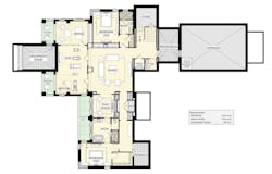 Upper-level floor plan of the Kimpton, a 2020 BALA winner Upper-level floor plan of the Kimpton, a 2020 BALA winner