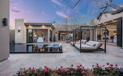 Camelot Homes' Cavallo design, showing the outdoor living space and pool Camelot Homes' Cavallo design, showing the outdoor living space and pool