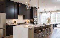 Plan 1 kitchen in the Valley & Park townhomes, a 2020 BALA winner Plan 1 kitchen in the Valley & Park townhomes, a 2020 BALA winner