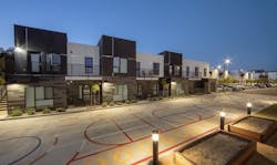 Exterior hardscaped space at the Carson Arts Colony, a 2020 BALA winner Exterior hardscaped space at the Carson Arts Colony, a 2020 BALA winner