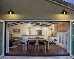 Large opening to the outdoors at the Silverado guesthouse, a 2020 BALA winner Large opening to the outdoors at the Silverado guesthouse, a 2020 BALA winner