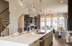 Plan 2 kitchen in the Valley & Park townhomes, a 2020 BALA winner Plan 2 kitchen in the Valley & Park townhomes, a 2020 BALA winner