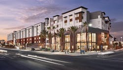 Street view of Plaza Verde student housing, a 2020 BALA winner Street view of Plaza Verde student housing, a 2020 BALA winner