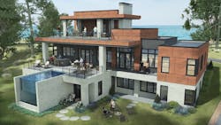 Rear exterior elevation of the Kimpton, a 2020 BALA winner Rear exterior elevation of the Kimpton, a 2020 BALA winner