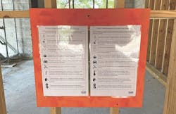 The New American Home 2021 COVID safety notice in English and Spanish The New American Home 2021 COVID safety notice in English and Spanish