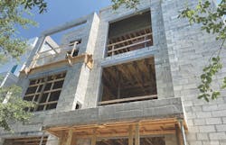 The New American Home 2021 CMU wall construction in progress The New American Home 2021 CMU wall construction in progress