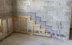 The New American Home 2021 floating stair at-scale mock-up The New American Home 2021 floating stair at-scale mock-up