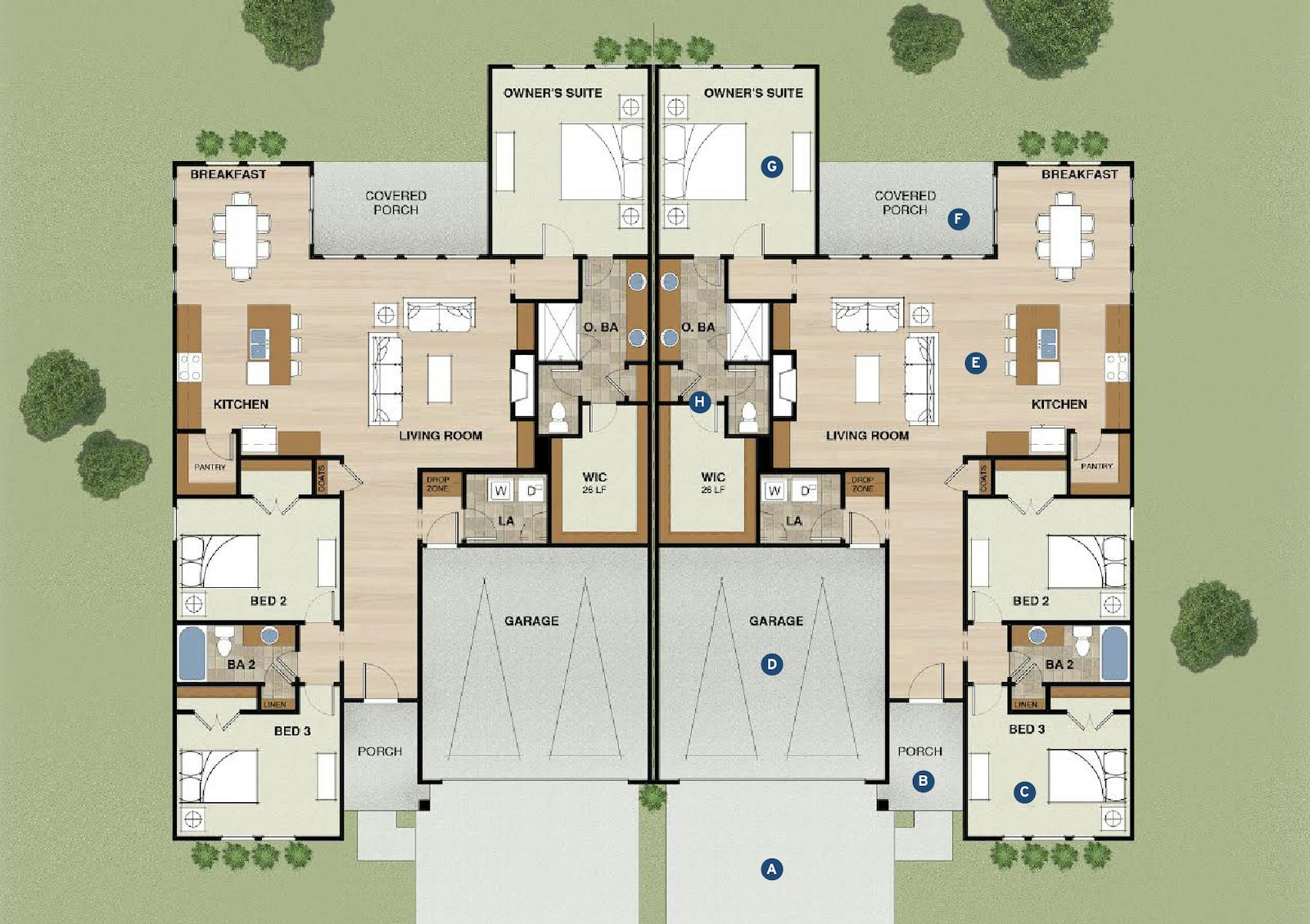 Cool Duplex Home Plans Cedar