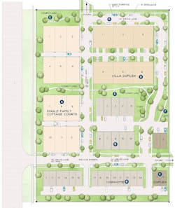 Site plan for Larry W. Garnett's Chisolm Trail community design Site plan for Larry W. Garnett's Chisolm Trail community design