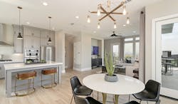 Kitchen and living space in Evergreen at Rise designed by Dahlin Group Architecture Kitchen and living space in Evergreen at Rise designed by Dahlin Group Architecture
