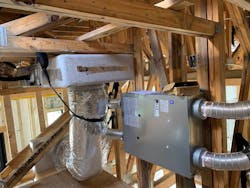 The New American Home 2021's energy recovery ventilator (ERV) The New American Home 2021's energy recovery ventilator (ERV)