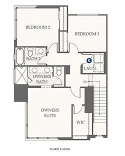 Third-floor plan for Dahlin Group's design for Evergreen at Rise Third-floor plan for Dahlin Group's design for Evergreen at Rise