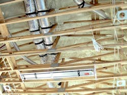 The New American Home 2021 attic insulation and mechanical rough The New American Home 2021 attic insulation and mechanical rough