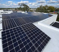 The New American Home 2021 white roof and solar array The New American Home 2021 white roof and solar array