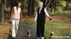 Women walking dogs Women walking dogs