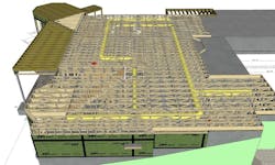 3D modeling showing joists 3D modeling showing joists