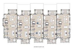 Evans Group design for luxury attached single-family townhomes, plans Evans Group design for luxury attached single-family townhomes, plans