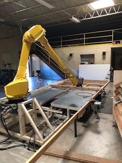 Robotic wall panel line Robotic wall panel line