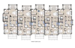 Evans Group design for luxury single-family townhomes, plans Evans Group design for luxury single-family townhomes, plans