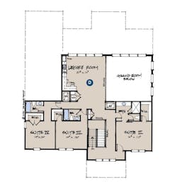 Modern Farmhouse custom home second floor plan Modern Farmhouse custom home second floor plan