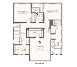 Plan 1 at One 90 by Dahlin Group, second floor plan Plan 1 at One 90 by Dahlin Group, second floor plan