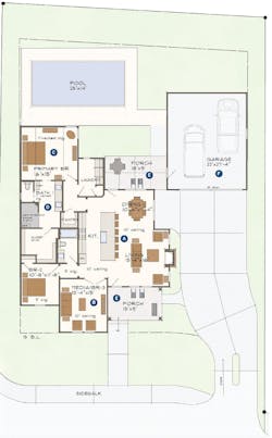 Larry Garnett design for Old Mill No. 25, floor plan Larry Garnett design for Old Mill No. 25, floor plan