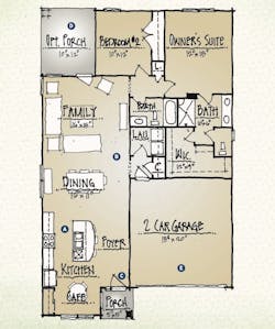 TK Design & Associates' The Charlette, floor plan TK Design & Associates' The Charlette, floor plan