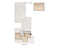The Evans Group Corner Courtyard Plan, second floor plan The Evans Group Corner Courtyard Plan, second floor plan