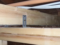 Leaving gaps for truss uplift in house framing prevents cracks Leaving gaps for truss uplift in house framing prevents cracks
