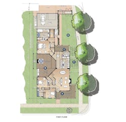 The Evans Group Corner Courtyard Plan, first floor The Evans Group Corner Courtyard Plan, first floor