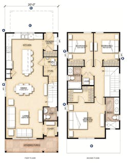 DTJ Design's Cottage Plan 3 single-family home floor plan DTJ Design's Cottage Plan 3 single-family home floor plan