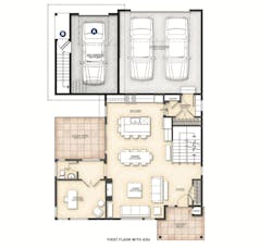 Ridgegate Plan 2 ADU design, first-floor plan Ridgegate Plan 2 ADU design, first-floor plan