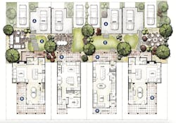 Floor plan for small-lot living at The Cottages designed by DTJ Design Floor plan for small-lot living at The Cottages designed by DTJ Design