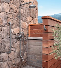Sonoma Forge's Waterbridge shower system for outdoors is a Pro Builder 2022 Top 100 product Sonoma Forge's Waterbridge shower system for outdoors is a Pro Builder 2022 Top 100 product
