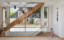 Luminosa custom home glass and timber staircase Luminosa custom home glass and timber staircase