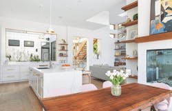 Luminosa custom home kitchen with view to atrium Luminosa custom home kitchen with view to atrium