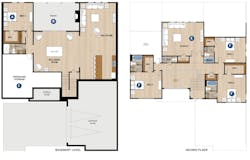 GMD Design Group basement and second-floor plans for The Northwood GMD Design Group basement and second-floor plans for The Northwood