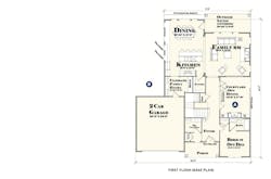 First floor base plan of TK Design & Associates' Plan 350 multi-gen home First floor base plan of TK Design & Associates' Plan 350 multi-gen home