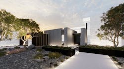 Rendering of The New American Home 2023 exterior Rendering of The New American Home 2023 exterior