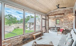 Screened porch in Larry Garnett's Texas home Screened porch in Larry Garnett's Texas home