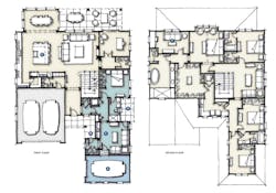 Floor plans of 6160 at Westerly, a multigen design by DTJ Design Floor plans of 6160 at Westerly, a multigen design by DTJ Design