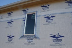 Perforated housewrap is better suited to dry-climate conditions Perforated housewrap is better suited to dry-climate conditions