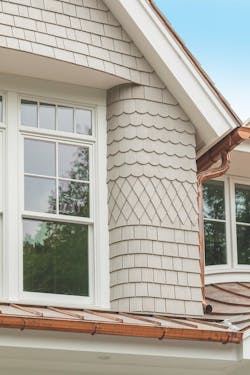 Wayzata Bay custom home copper trim exterior Wayzata Bay custom home copper trim exterior